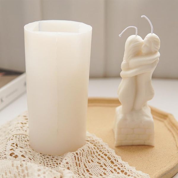 

craft tools soft and good demoulding small size large humanoid candle silicone mold men women embrace love