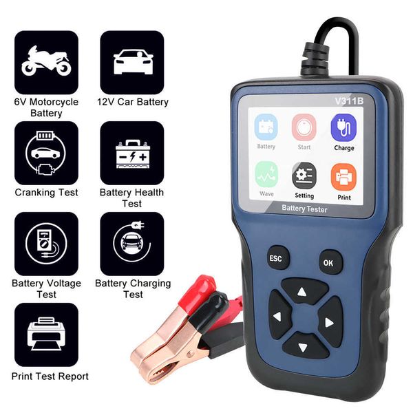 V311B 12V Car Battery Charger Tester Analyzer Tool Automotive Auto Diagnostic Charging Cricut Load Analyzer Tools