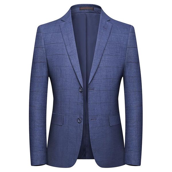 

men's suits & blazers men slim fit office blazer jacket fashion plaid mens suit wedding dress coat casual business male, White;black