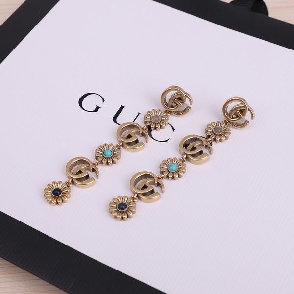 

70% off luxury jewelry gujia little daisy earrings for women, Golden