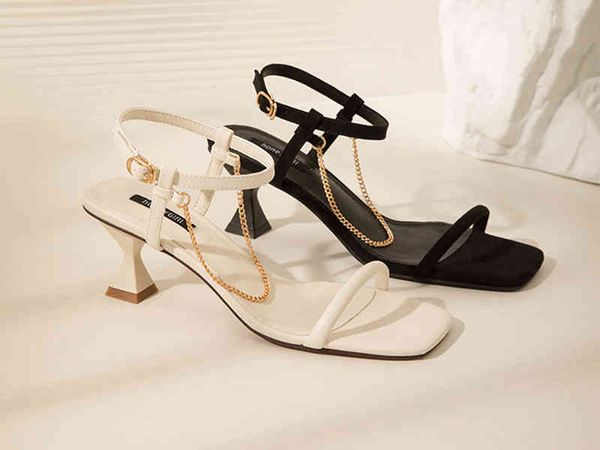 

dress shoes honeygirl2021 summer french stiletto sandals with all-match temperament single shoes n821, Black