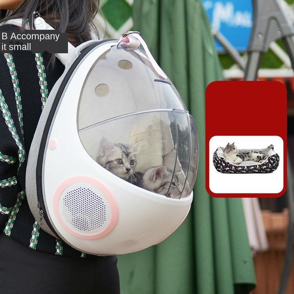 

cat beds & furniture four seasons universal closed pet bed space go out portable backpack removable washable breathable transparent