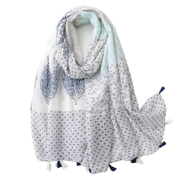 

scarves fashion 2021 women tassel viscose shawl scarf lady wrap pashmina stole bufanda muslim hijab bandana ladies, Blue;gray