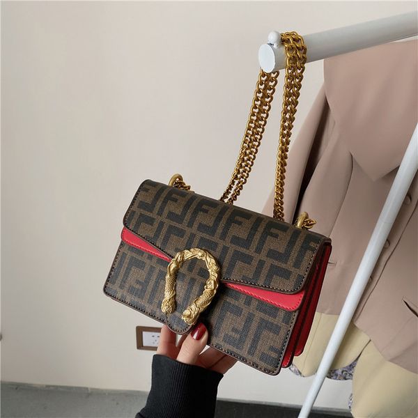 

luxury handbags printed women's 2021 new trend fashion chain messenger single shoulder bags for women