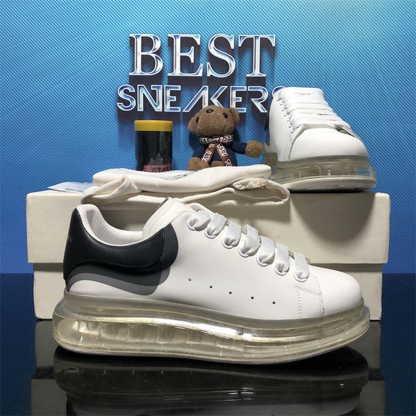 

desinger shoes fashion mens women shoe leather lace up platform oversized sole sneakers white black casual trainers