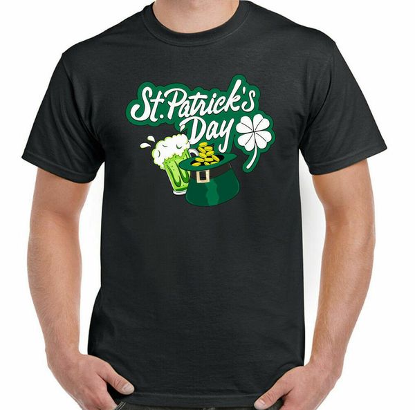 

st. patrick's day men t-shirt funny irish bar celebration top, White;black