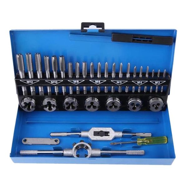 

hand tools screw thread metric plugs taps and die wrench set used for electric model processing handmade diy