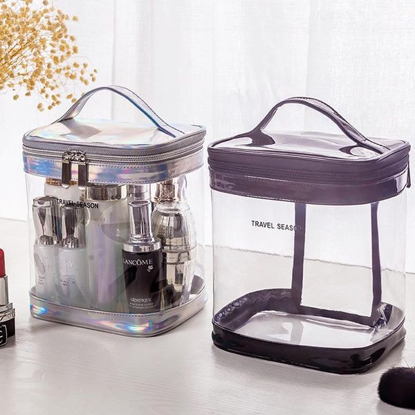

storage bags cosmetics makeup organizer multifunctional cosmetic bag travel transparent laser used for washing daily