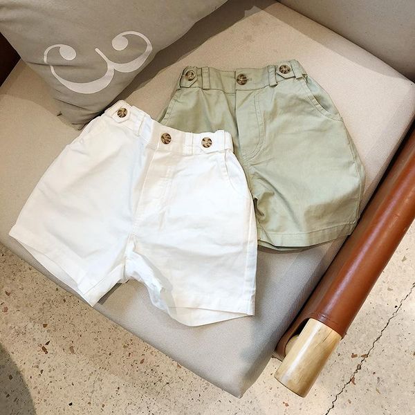 

shorts summer boys girls solid color loose pure cotton all-match casual, Black