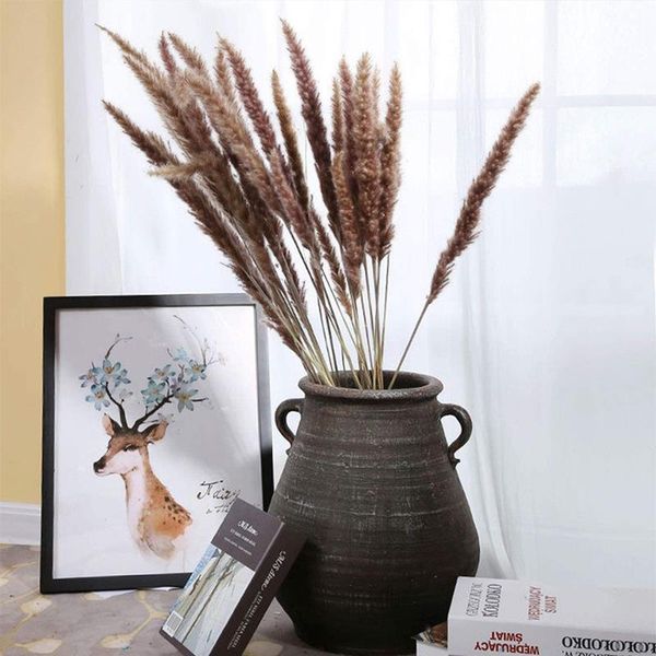 

decorative flowers & wreaths colorful bulrush grass natural dried artificial home wedding living room plants for decoration long bouquet