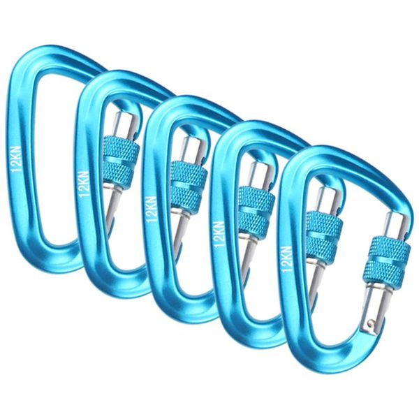 

carabiner with screw lock gate 12kn heavy duty clips for hammocks camping hiking climbing equipment cords, slings and webbing