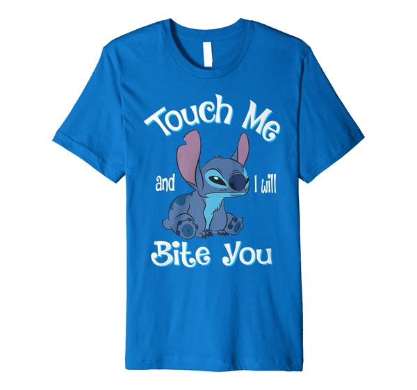 

stitch touch me and i will bite you premium t-shirt, White;black