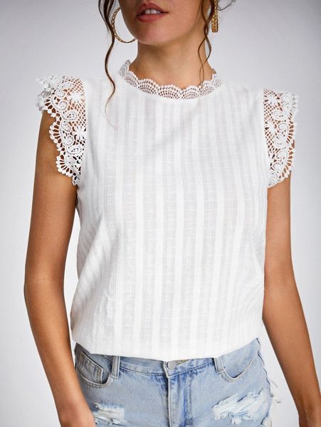 

tall contrast guipure lace a6wo#, White