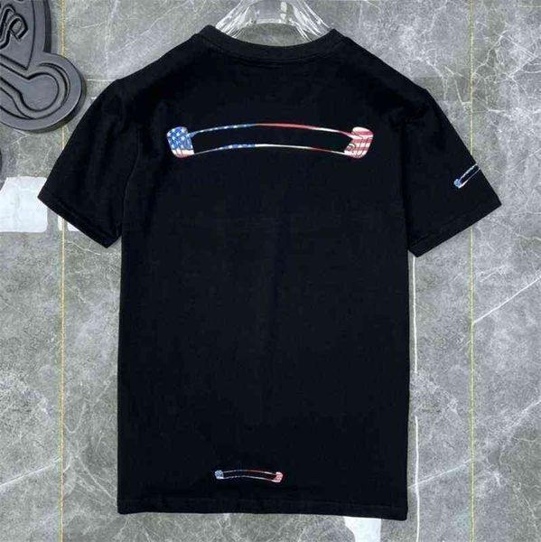 

ch men's loose summer classic designer t shirts short sleeves letter horseshoe sanskrit cross print sweatshirts t-shirts woman tees k9k, White;black