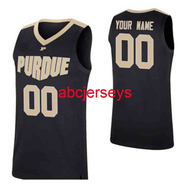 

stitched purdue boilermakers custom basketball jersey xs-6xl add any name number, Black