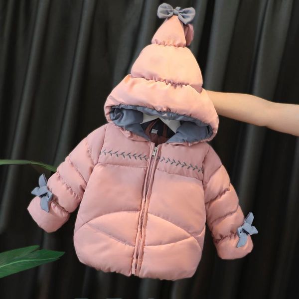 

down coat 2021 baby girls clothes jacket for infant kid costume thicken born outerwear children's jackets winter, Blue;gray