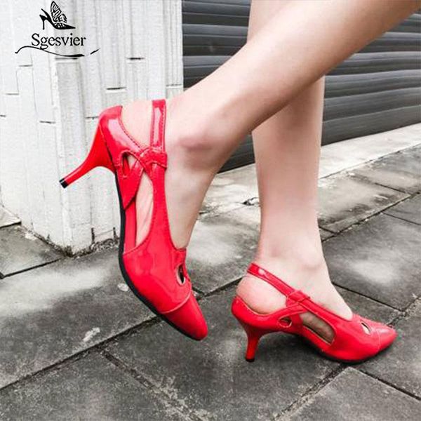 

dress shoes sgesvier big size 32-45 fashion women gladiator sandals thin high heels slip on summer pointed toe platform woman g261, Black