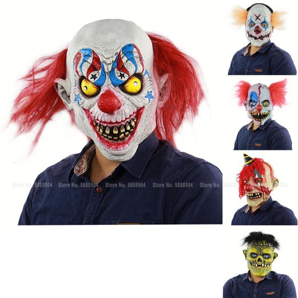 

party masks halloween ghost demon scary mask hat wig caps horror circus clown devil headwear carnival cosplay costumes headgear
