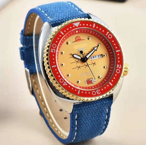 

luxury mens chronograph watch men big dial fabric wristwatch quartz man watches orologio montre, Slivery;brown