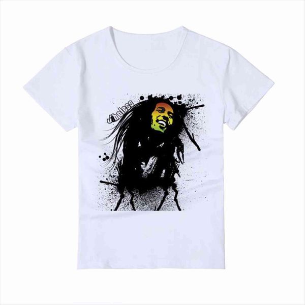 

fashion bob marley kids t shirts summer style boy girl baby head printed teen tee y3 1, Blue