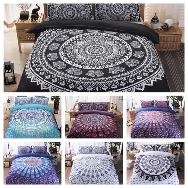

bedding sets 2021 style 2 or 3pcs ethnic printing soft duvet cover 1 quilt + 1/2 pillowcases single twin full  king