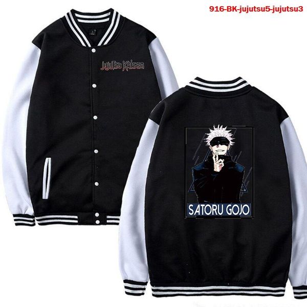 

men's jackets jujutsu kaisen print jacket jujuts hoodies uniform winter oversized cool streetwear women coat, Black;brown