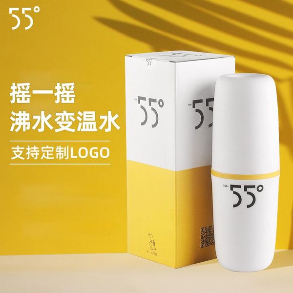 

water bottles home travel shake can the temperature becomes 55 degrees celsius heat preservation stainless steel portable cup