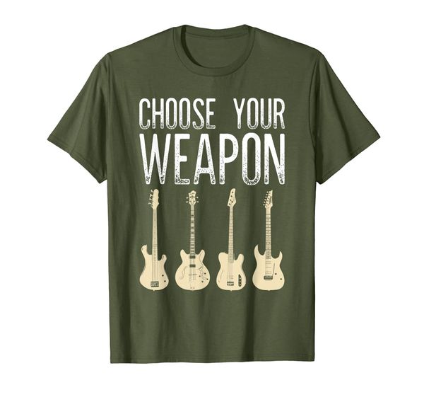 

choose your weapon guitar player gifts t-shirt, White;black
