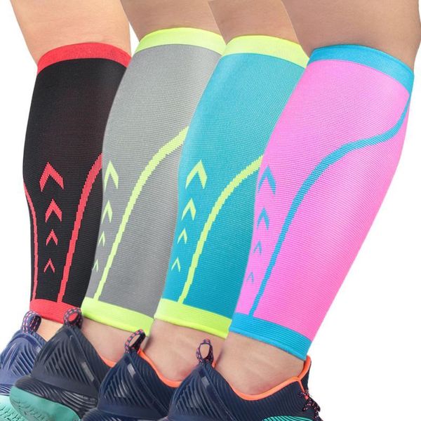 

sports protective calf sleeve knitted breathable compression plastic leg socks basketball football running elbow & knee pads, Black;gray