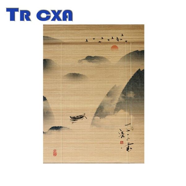 

blinds chinese style pirnt bamboo roll up indoor