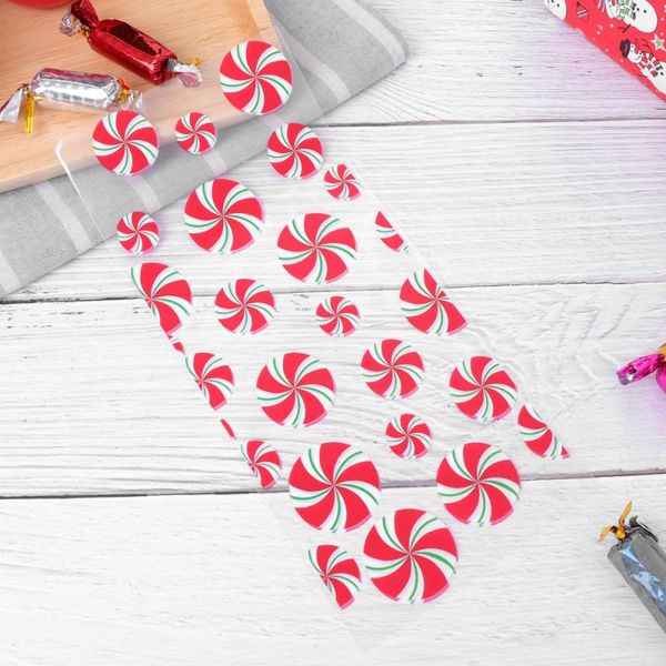 

100pcs christmas lovely candy bags creative gift bag portable biscuits storage pouch for home party (cady) wrap