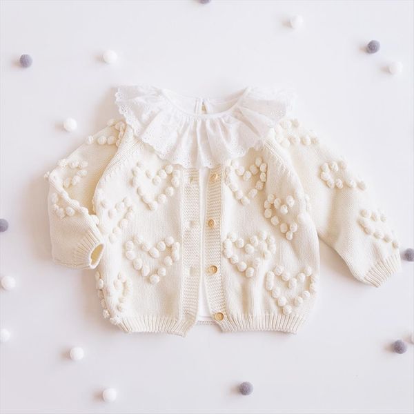

2 3 4 5 6 y toddler girl sweaters winter korean solid hairball knitted cardigan for baby kids thicken warm, Blue