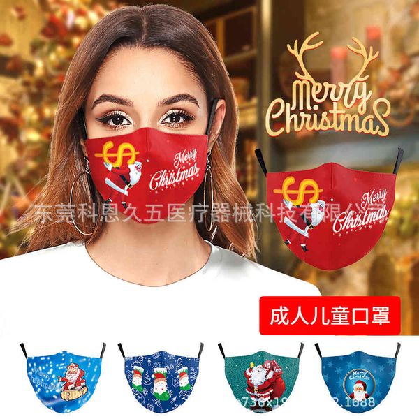 

halloween fashion cotton mask santa claus printed protective multicolor for sale