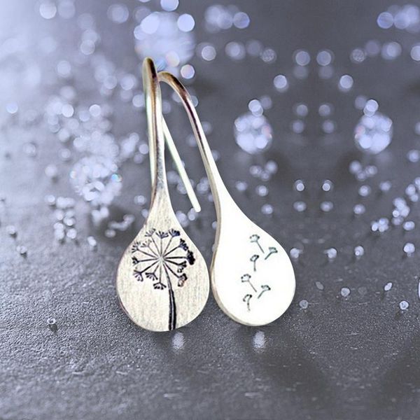 

dangle & chandelier engagement accessories shine dandelion earrings jewelry trendy exquisite silver color square drop for women