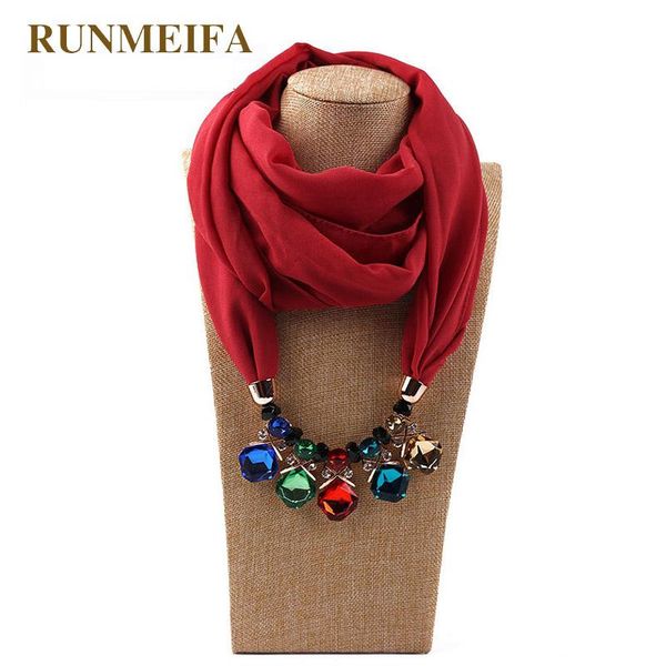 

scarves bling-bling necklace pendants scarf pure chiffon alloy beads jewelry pendant scarfs for women neckerchief, Blue;gray