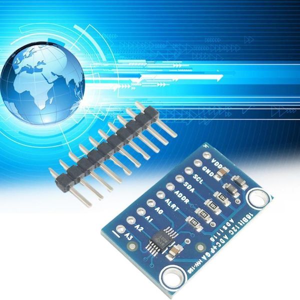 

computer cables & connectors 1pc 16 bit i2c ads1115 module adc 4 channel with pro rpi gain m0j6
