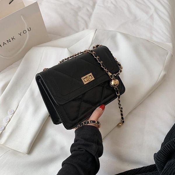 

summer flap women's shoulder bags luxury designer chain mini crossbody bag diamond lattice pu leather shopper handbags cross body