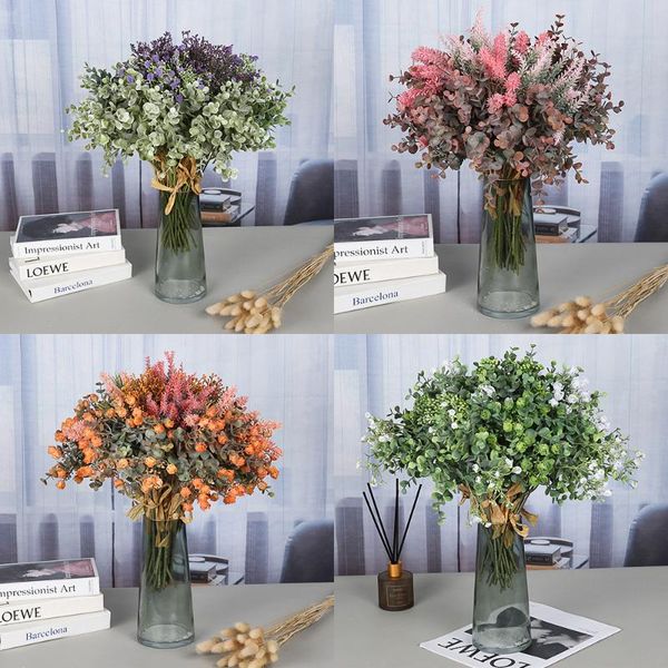 

decorative flowers & wreaths artificial plant christmas home decoration accessories wedding eucalyptus artifical fall decor