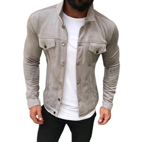 

men's jackets men coat solid color turndown collar autumn winter warm casual jacket for daily wear, Black;brown