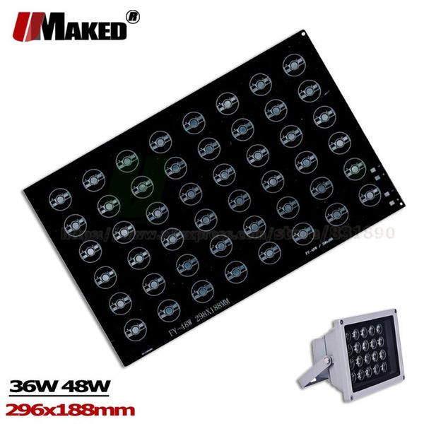 

298x188mm led pcb 36w 48w rgb aluminum plate heatsink high power for outdoor light landscape floodlight lamps floodlights