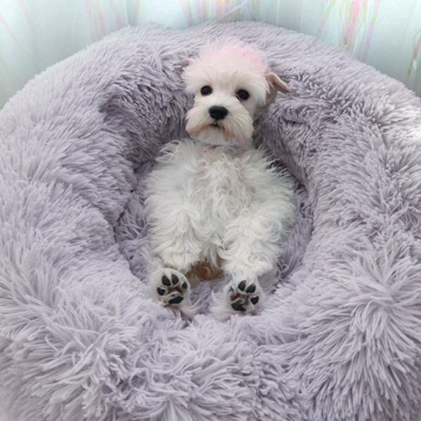 

cat beds & furniture fluffy plush bed pet house deep sleeping breathable lounger sofa cats nest winter warm puppy mat