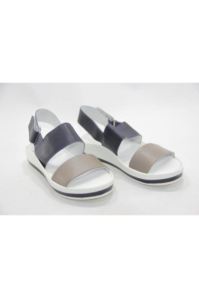 

sandals women's white genuine leather, Black
