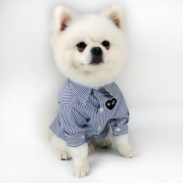 

summer pet love cloth thin dog cat chuanjiu stripe fashion shirt