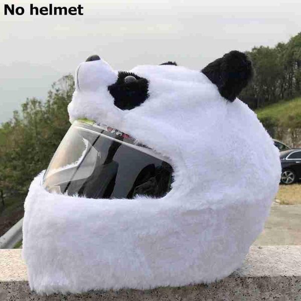 

headgear protective cover panda animal motorbike funny heeds crazy case crash for outdoor personalized full helmets cycling caps & masks, Black