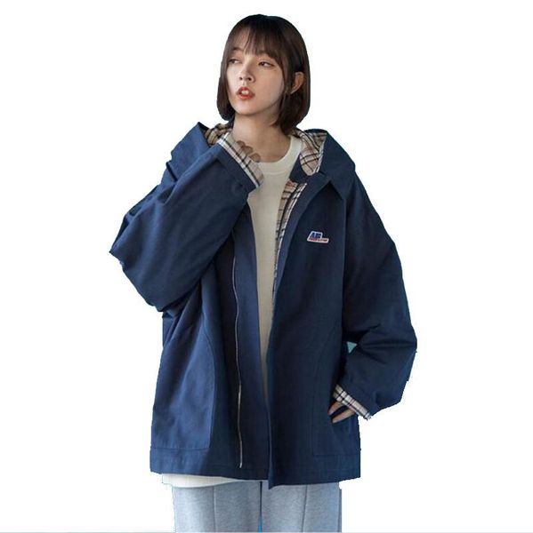 

women's jackets nice bomber jacket female ins spring autumn harajuku coat women bf loose windbreaker hooded cotton, Black;brown