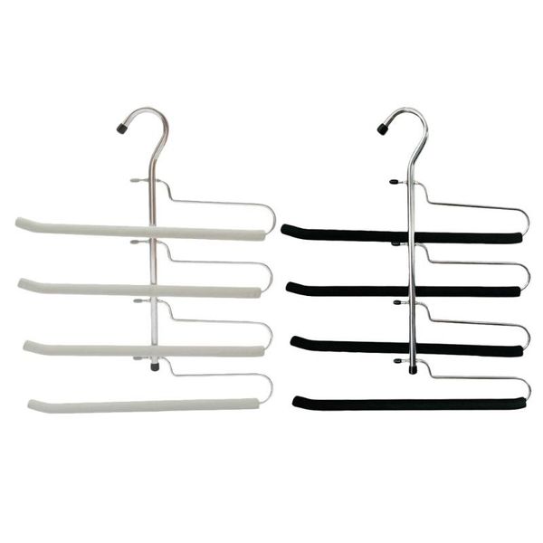 

hangers & racks 2pcs clothes bracket traceless hanger skidproof (black gray)