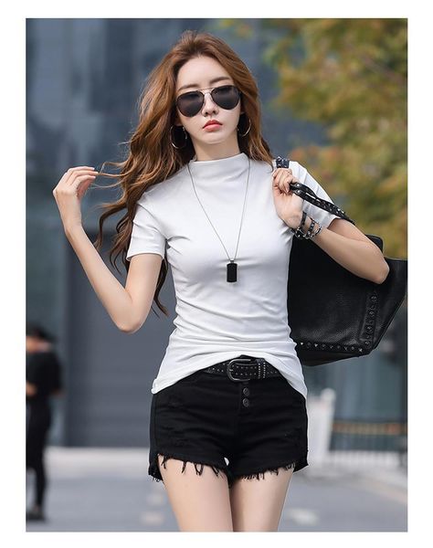 

t shirt women short sleeve tshirt fuchsia blue women's t-shirt, White