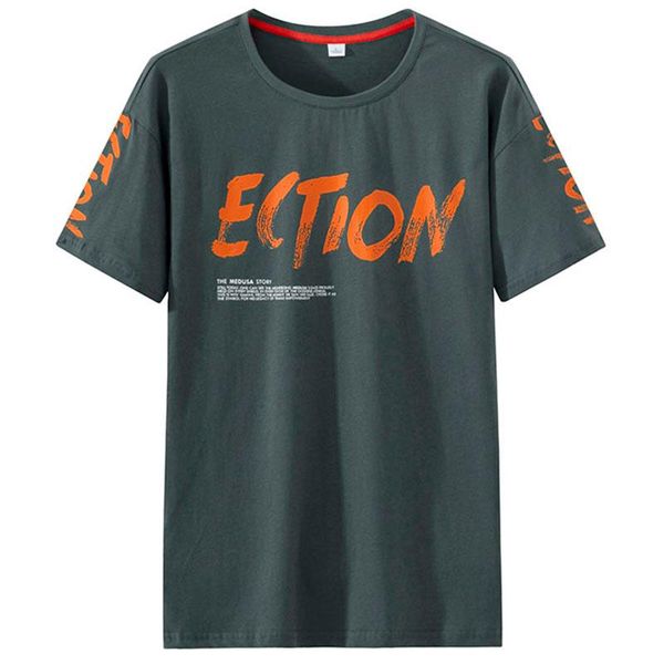 

men's t-shirts 2021 summer t-shirtÂ tion printed cotton o-neck simple slim fit casual comfortable breathable plus size, White;black