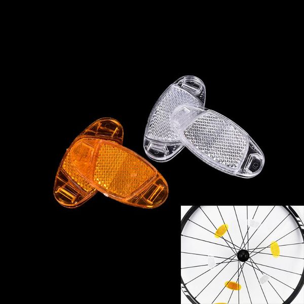 

bike lights 1pair outdoor cycling bicycle wheel safety spoke reflector high reflective mount clip warning sheet wholesale