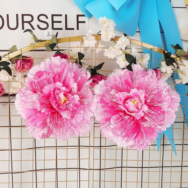 

decorative flowers & wreaths high-grade artificial yarn silk peony head for children's day stage supplies props wedding party decoratio